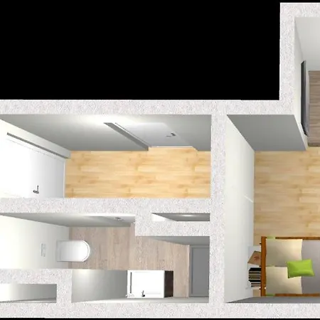 Emas4 Mit 2 Einzelbetten, Kueche Apartment *
