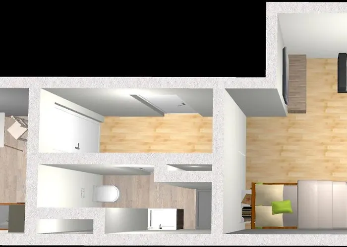 Emas4 Mit 2 Einzelbetten, Kueche Apartament *